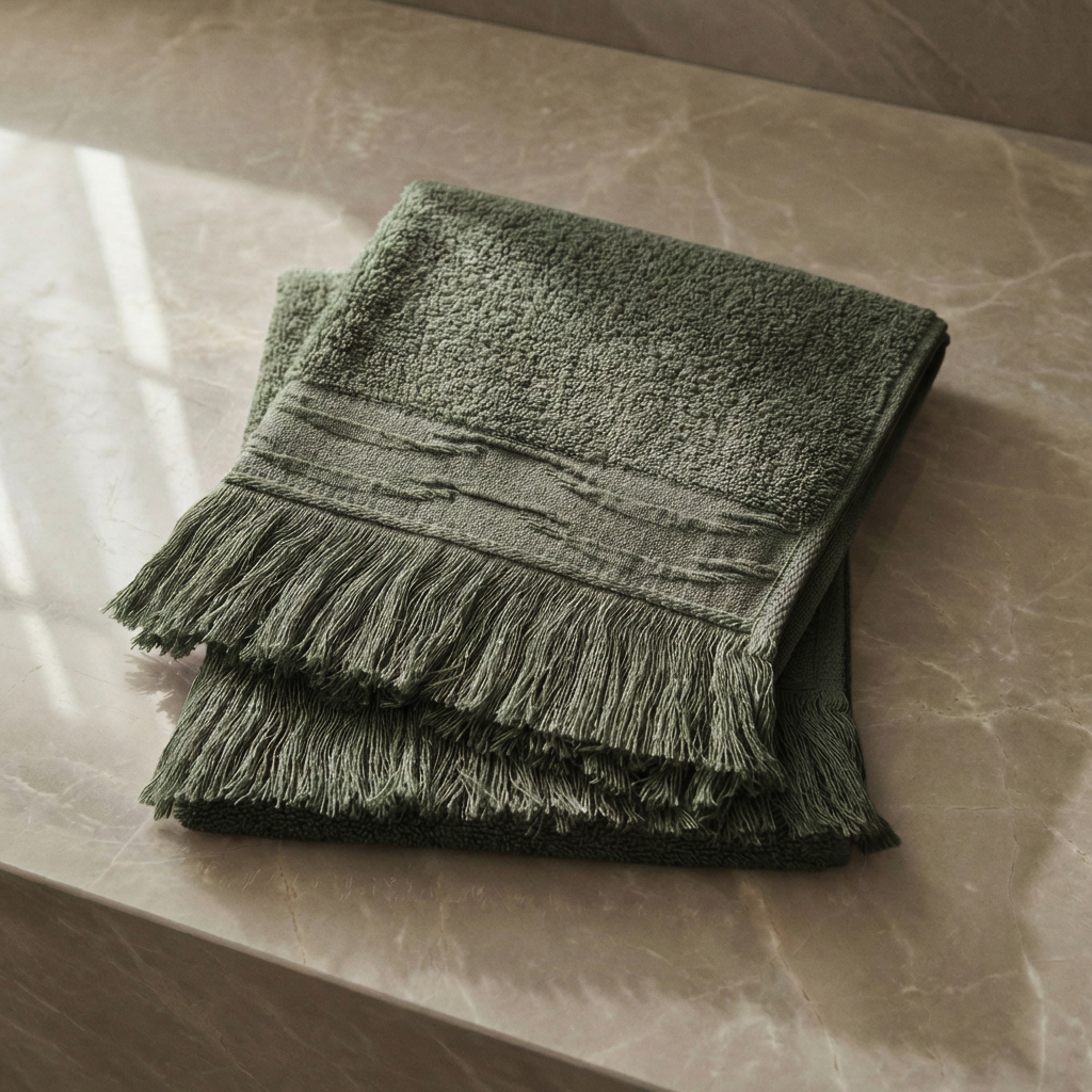 NEFER Oasis Face Towel 30 X 30 cm – Olive Green