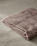 NEFER KARNAK Bath Sheet Towel 70 X 140 cm – Warm Grey