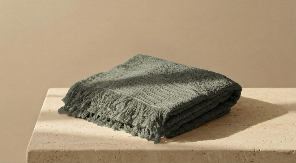 NEFER Oasis Large Bath Sheet Towel 90 X 150 cm – Olive Green