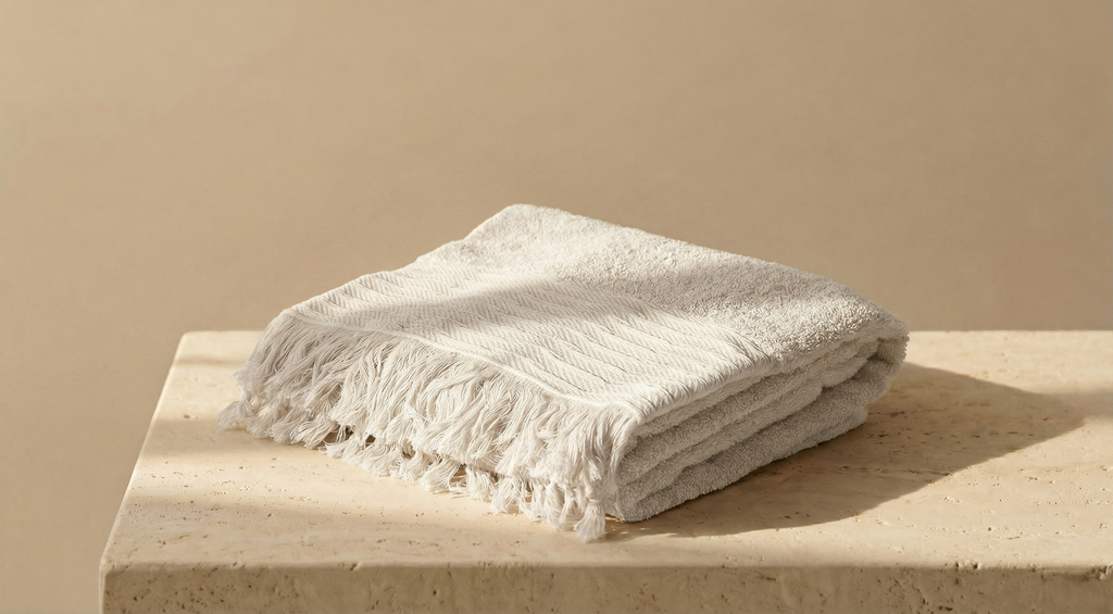 NEFER Saqqara Large Bath Sheet Towel  90 X 150 cm – Off White