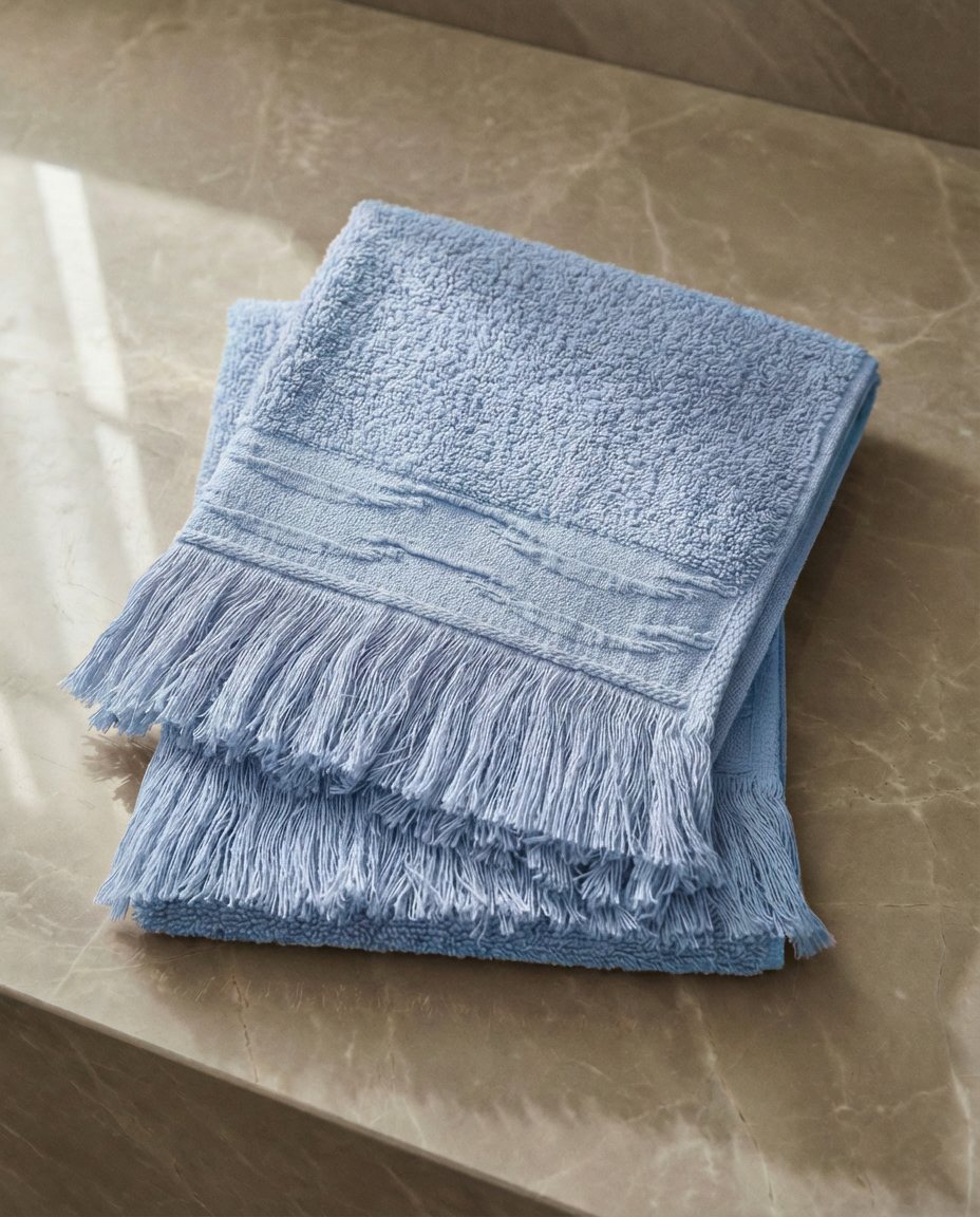 NEFER HAPI Face Towel 30 X 30 cm – Baby Blue