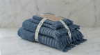 NEFER NUT Towel Set – Navy Blue